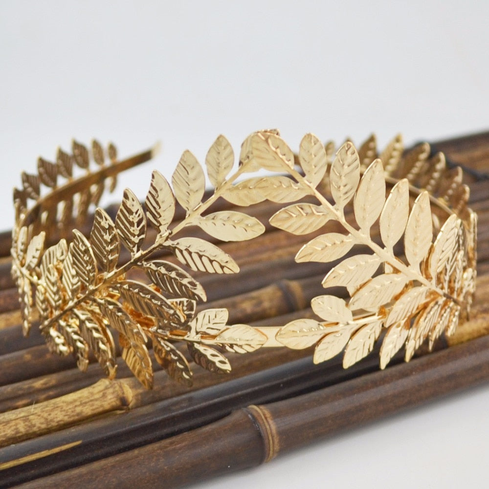 Roman Goddess - Golden High Laurel Crown