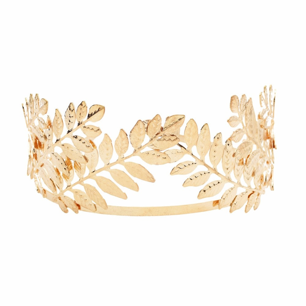 Roman Goddess - Golden High Laurel Crown