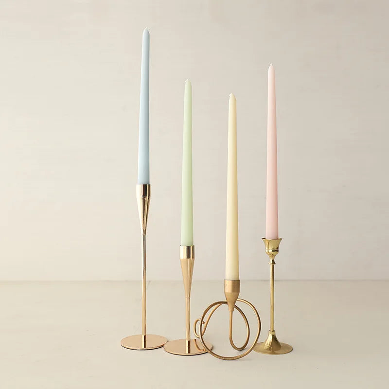 Classic Taper Candles - Set of Four - Petal Pink