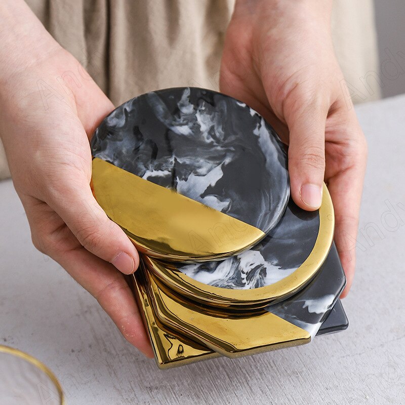 Eclipse The Octagon Tray - Black & Gold