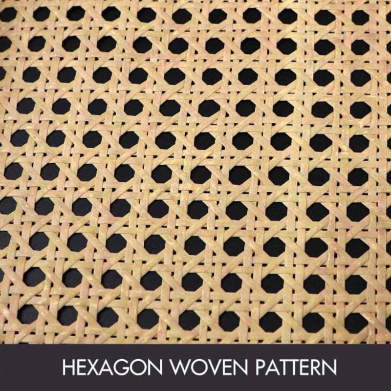 Rattan & Wood Black Lacquer - Hexagon