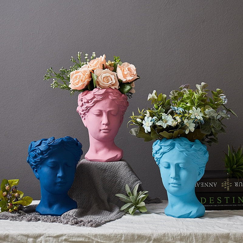 Greek Statue Vessel - Azure
