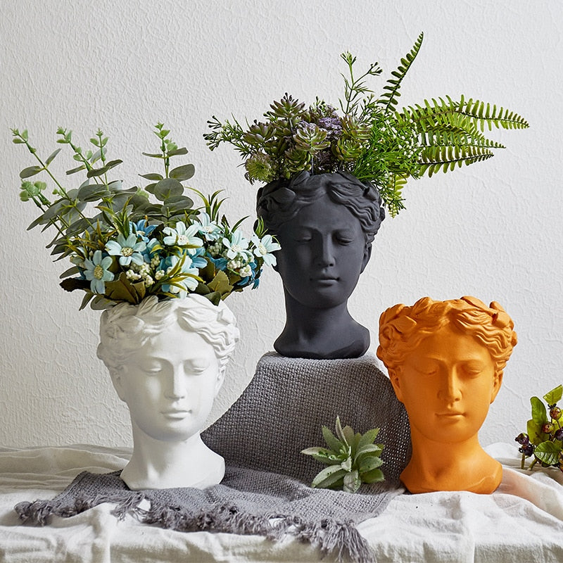 Greek Statue Vessel - Azure