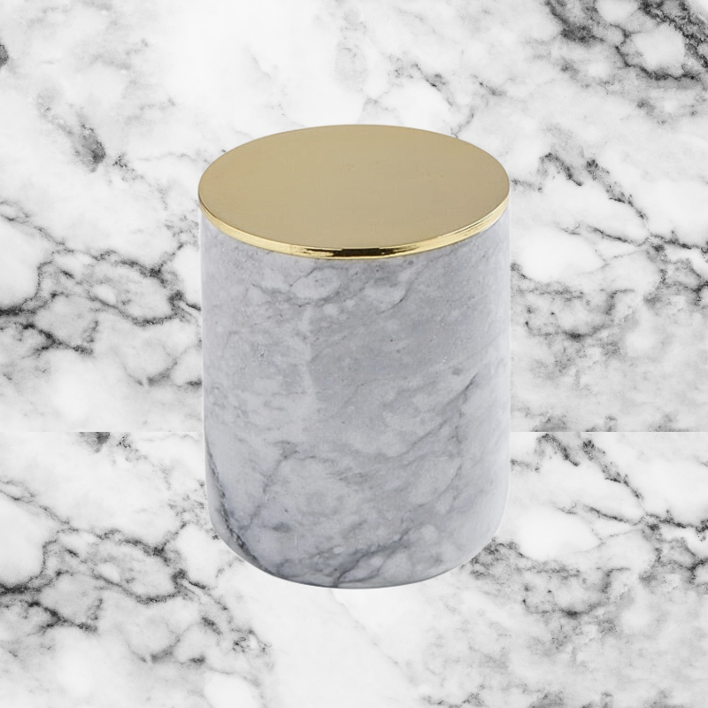 Marble Vessel - Smoke & Gold