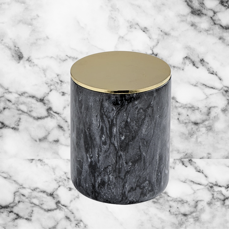 Marble Vessel - Black & Gold