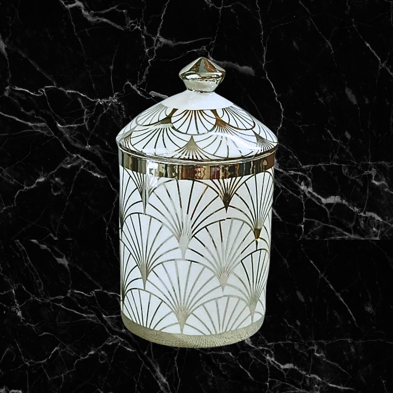 Bianco Silver Foil Vessel - Deco Fan