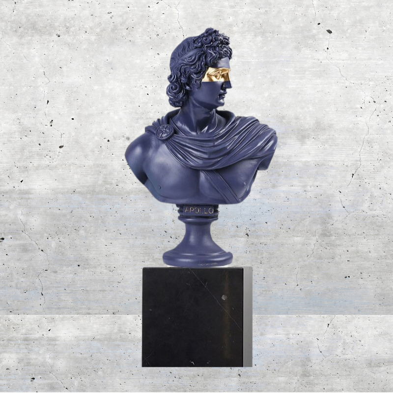 The Apollo Sculpture - Blue & Gold