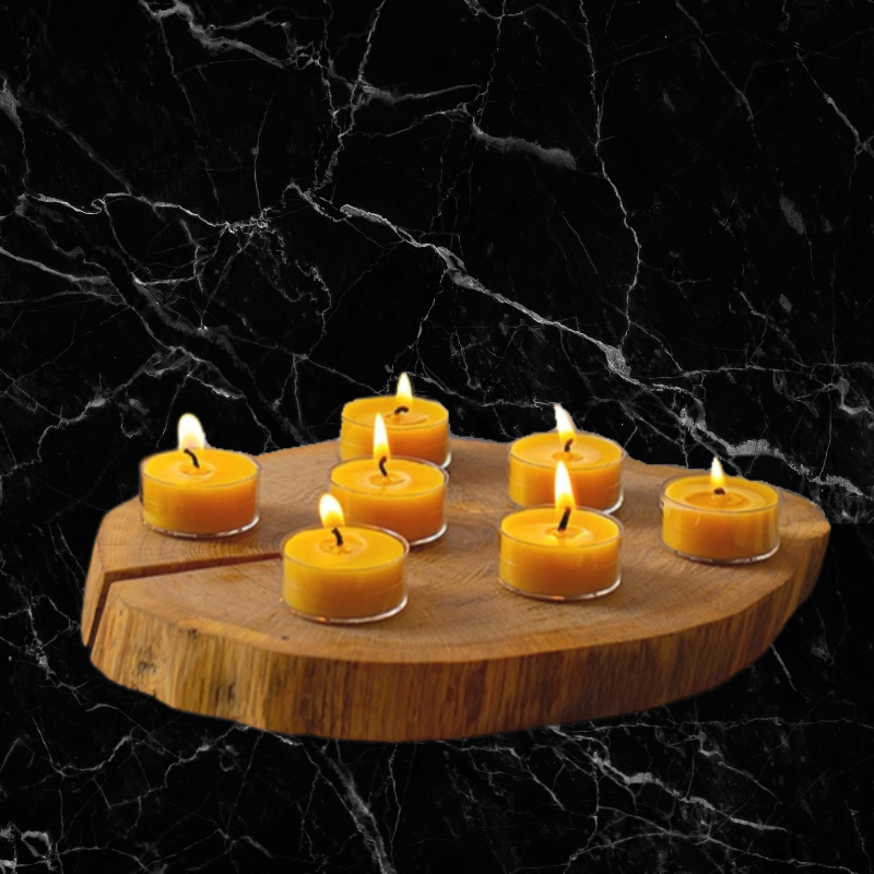 Beeswax Tealight Candles - Twelve Pack
