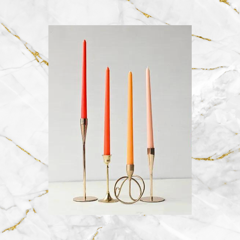 Classic Taper Candles - Set of Four - Amalfi Red