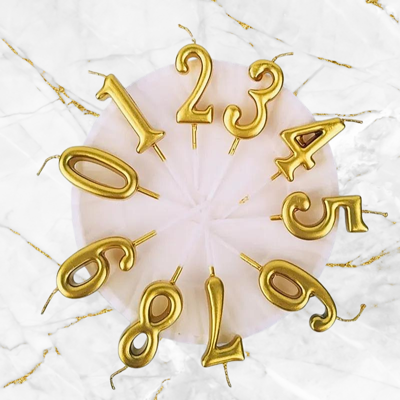 Golden Digits Celebration Candles