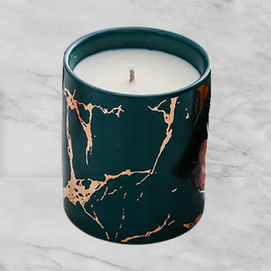 Gold Vein Green Marble - Scented Candle