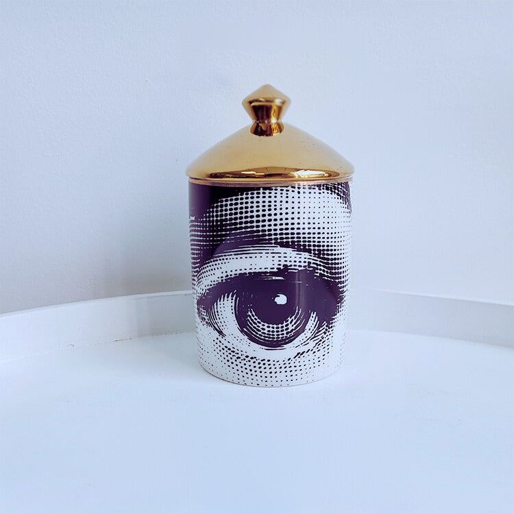 Italian Gold Pop Art Vessel - Eye See