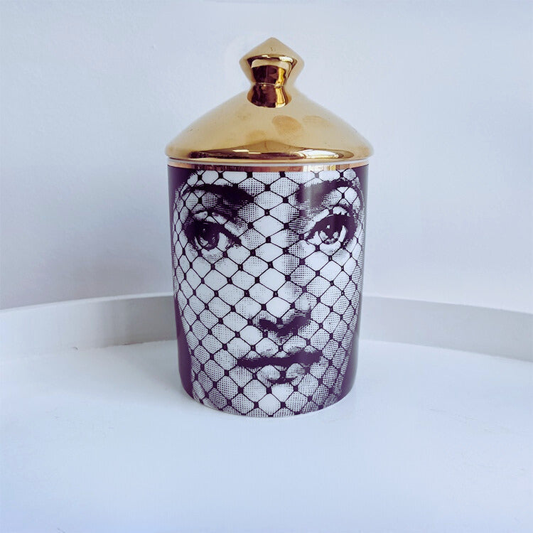 Italian Gold Pop Art Vessel - Fish Net