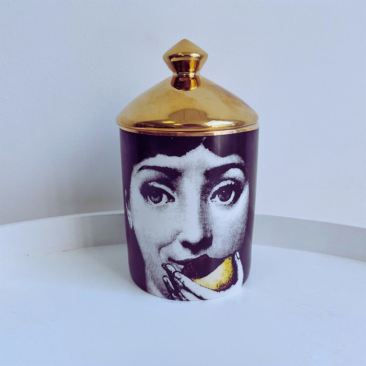 Italian Gold Pop Art Vessel - Peachy