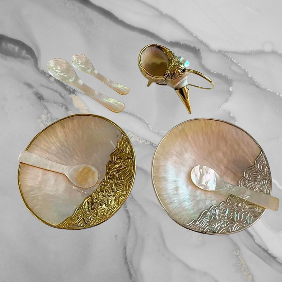 Seashell Fish Caviar Spoons