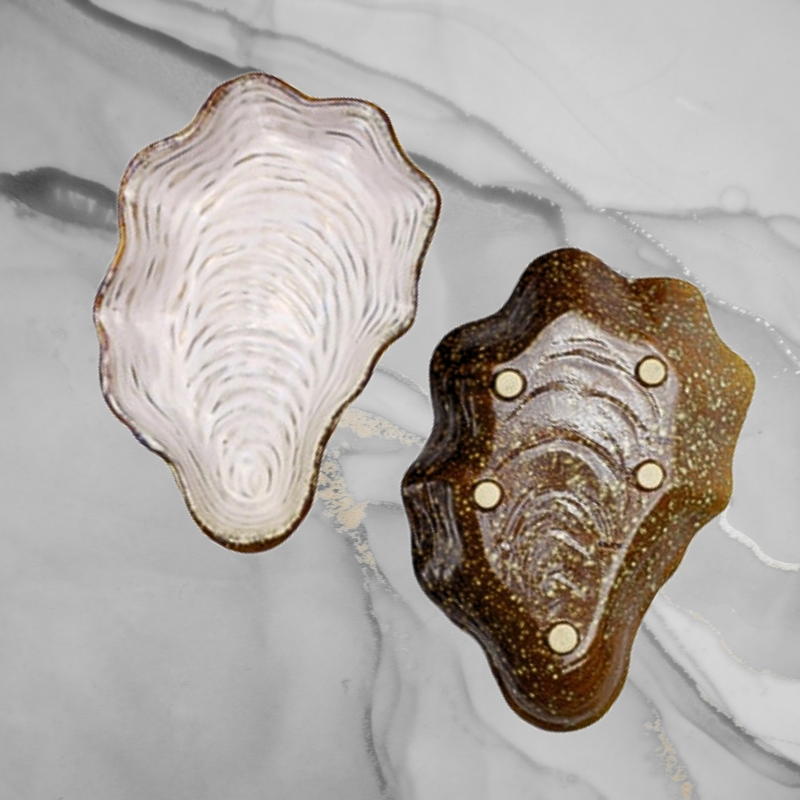 Grey Oyster Shell Plate