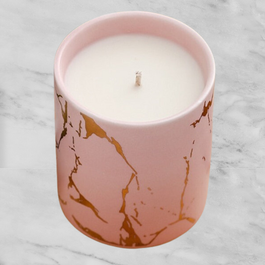 Gold Vein Pink Marble - Scented Candle