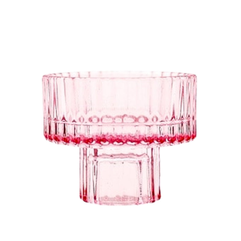 Pink Glass - Grand Candle Holder