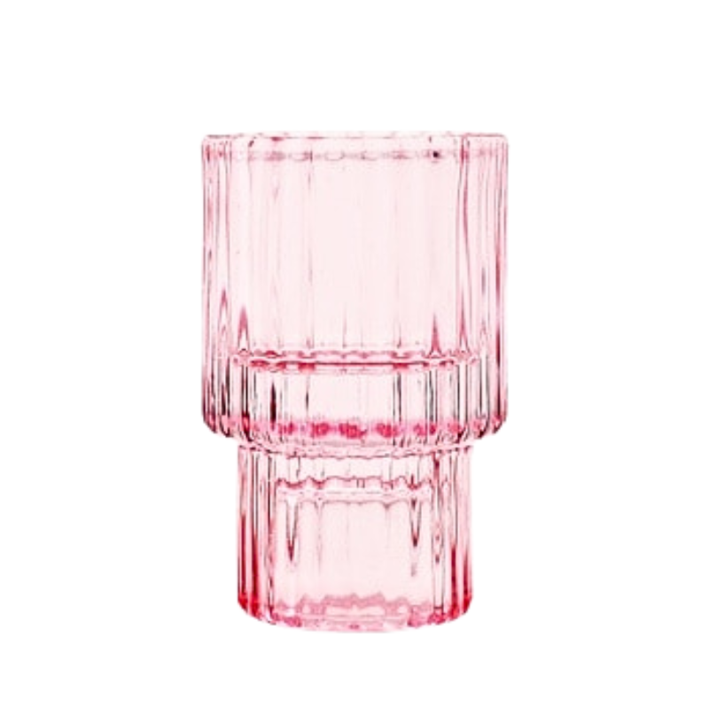 Pink Glass - Petite Candle Holder