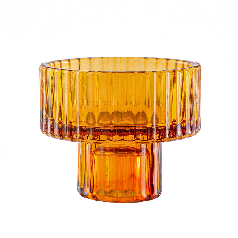 Amber Glass - Grand Candle Holder