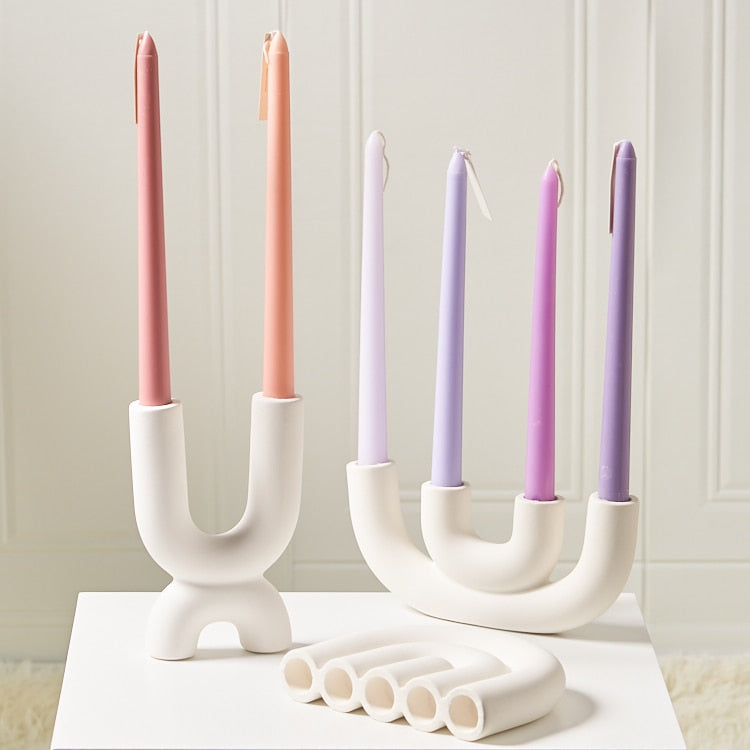 White Flames Candelabra - Distant Flame