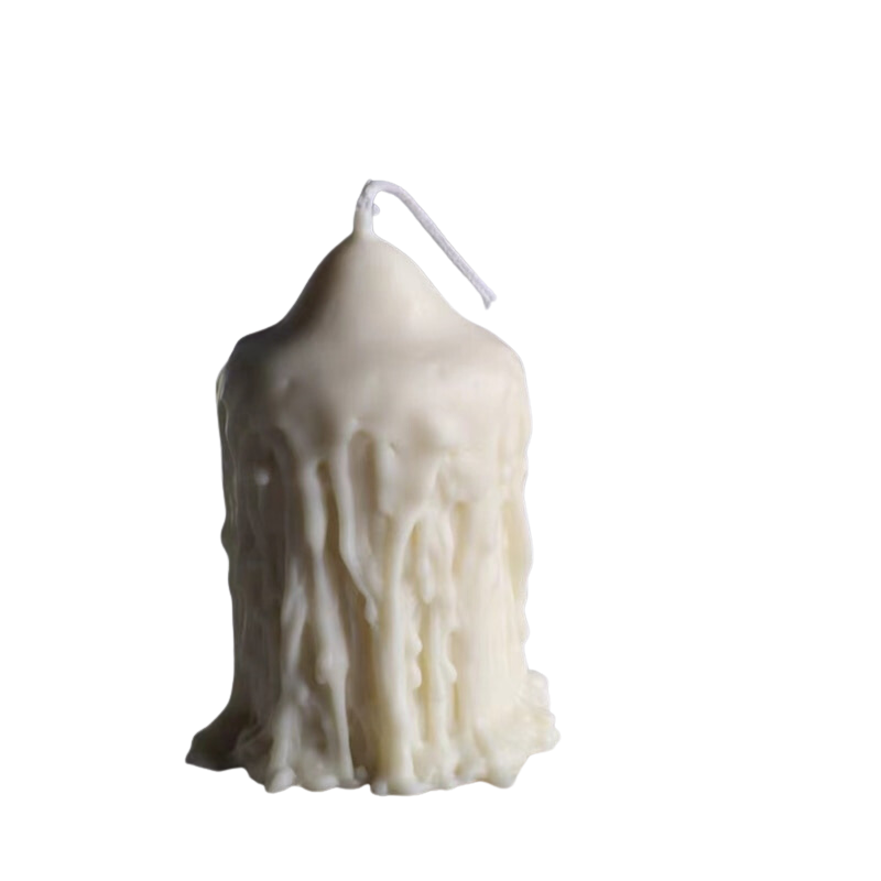 Melted Wax Candle - Short Round