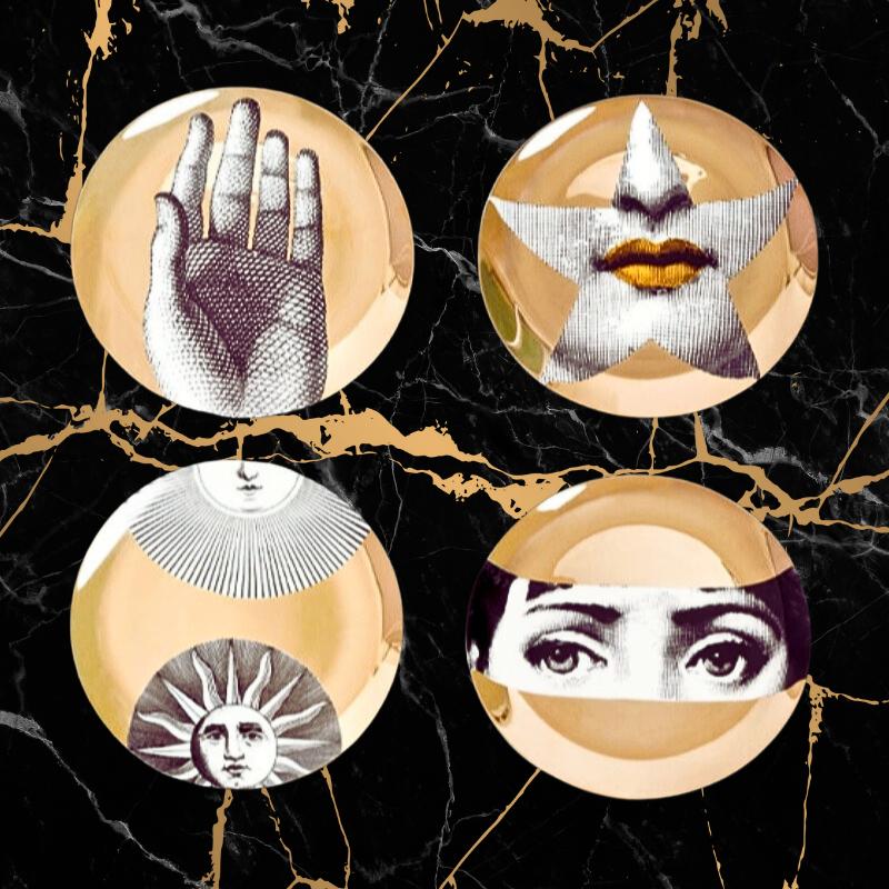 Italian Gold Pop Art - 8 Inch Dishes