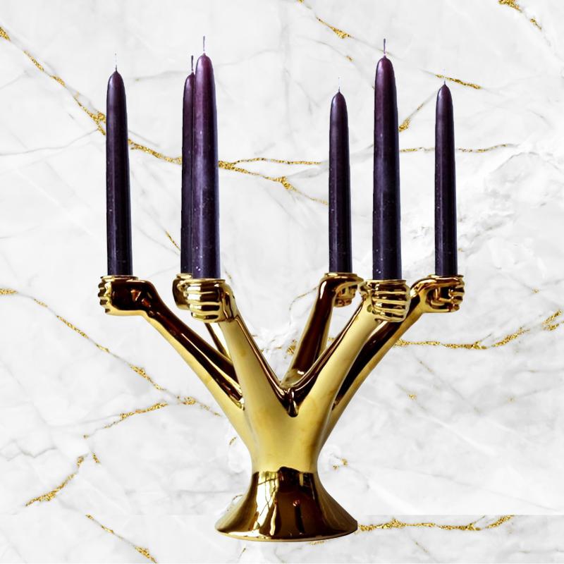 Light The Way Candelabra - Golden