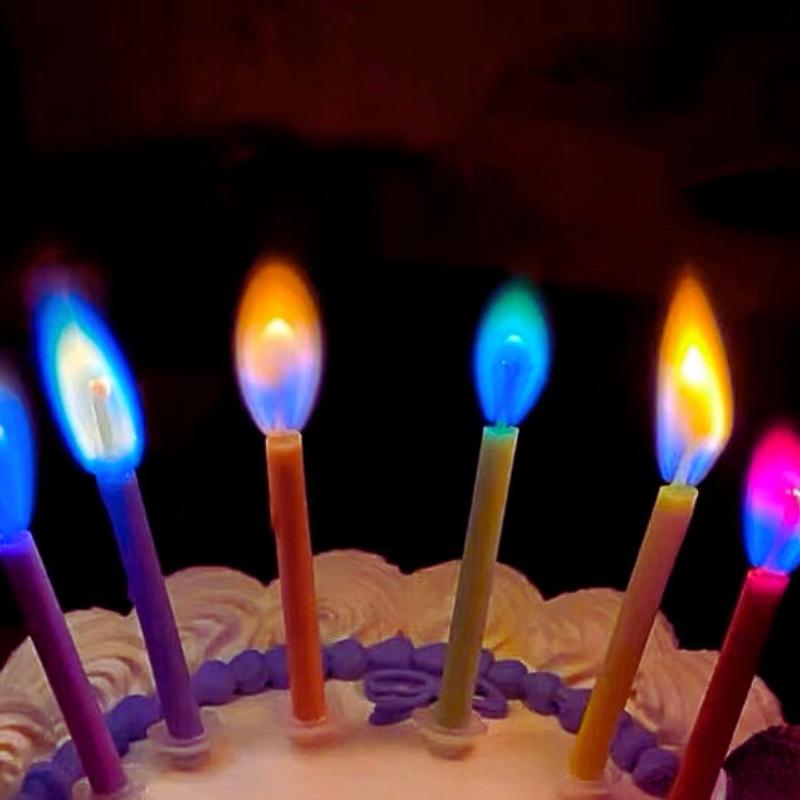 Rainbow Flames Candles