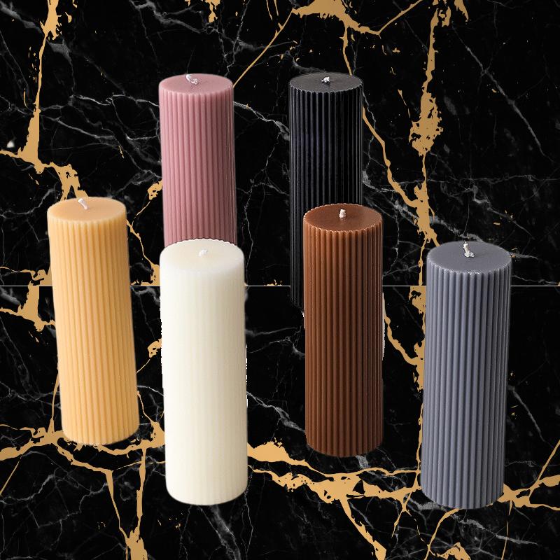 Ridged Pillar Candles