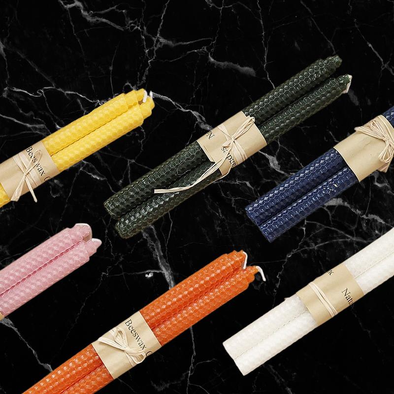 Rolled Pigmented Honeycomb Tapers - 2pcs
