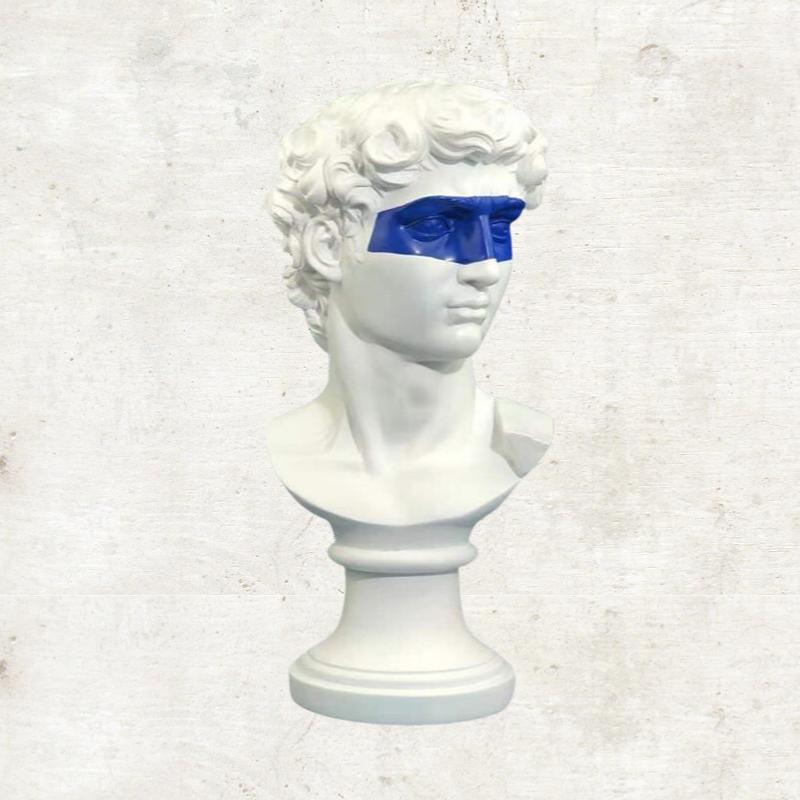 The David Sculpture - Cobalt Eyes