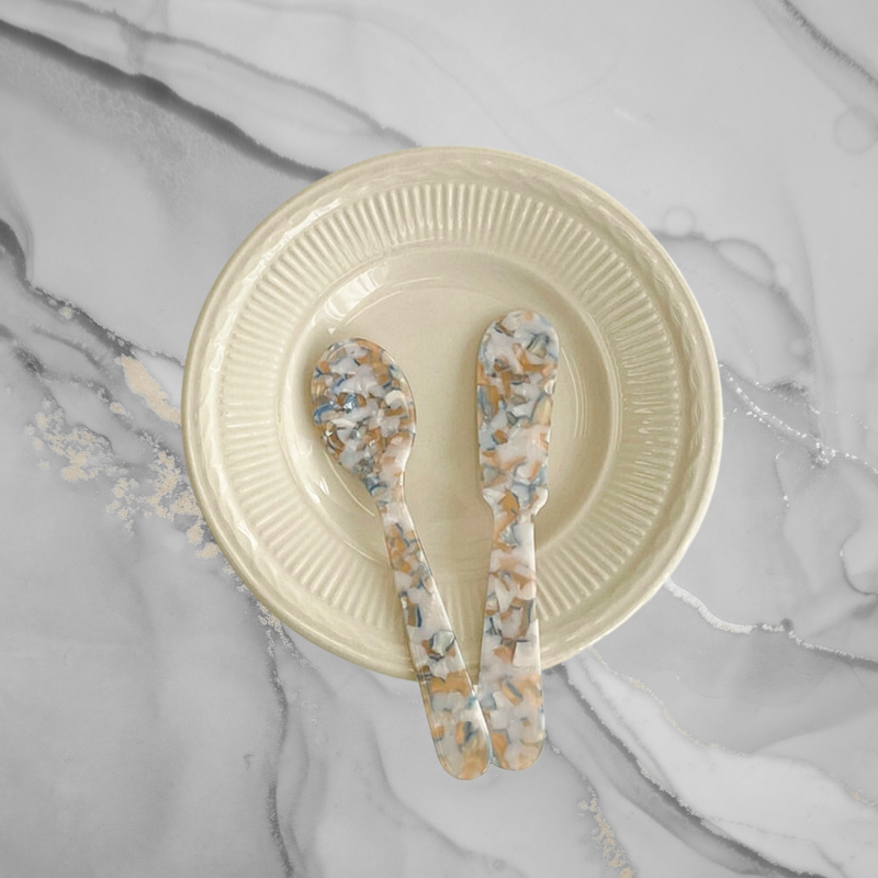 Crushed Shell Spoon & Knife - Abalone