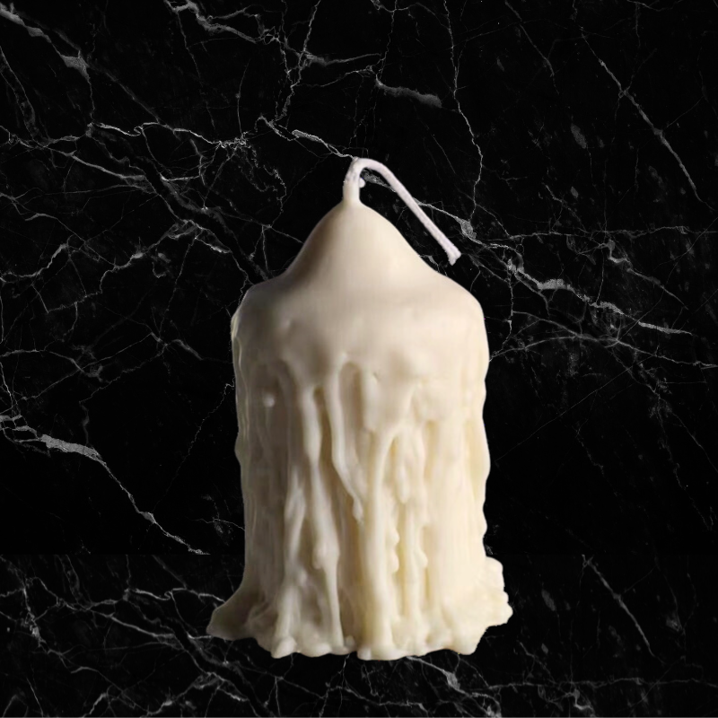 Dripping Wax Candle - Short & Round