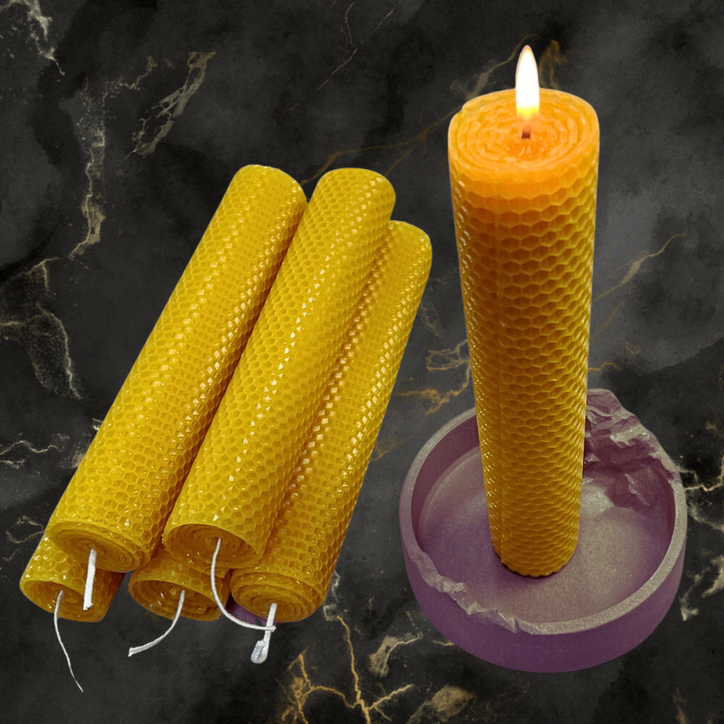 Gold Honeycomb Candle Sticks - Long 5pcs