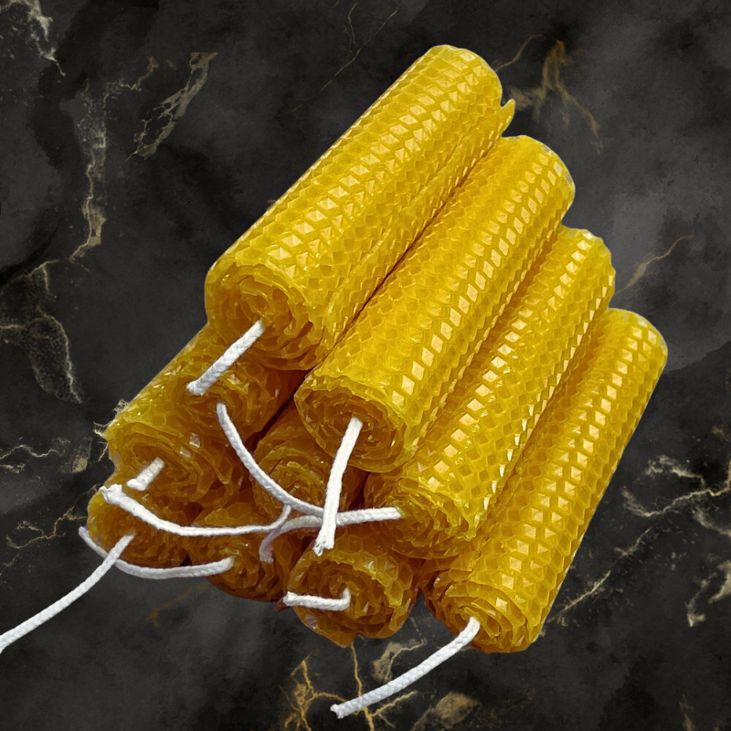 Gold Honeycomb Candle Sticks - Four Inch 10pcs