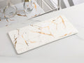 Gold Vein Candle Tray - White - Medium