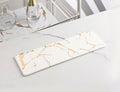 Gold Vein Candle Tray - White - Small