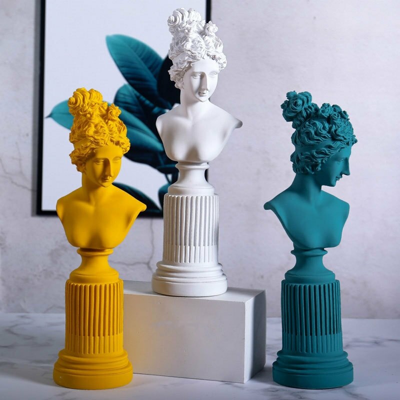 Aphrodite Pedestal Sculpture - Oxide Blue