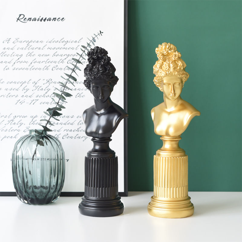 Aphrodite Pedestal Sculpture - Oxide Blue