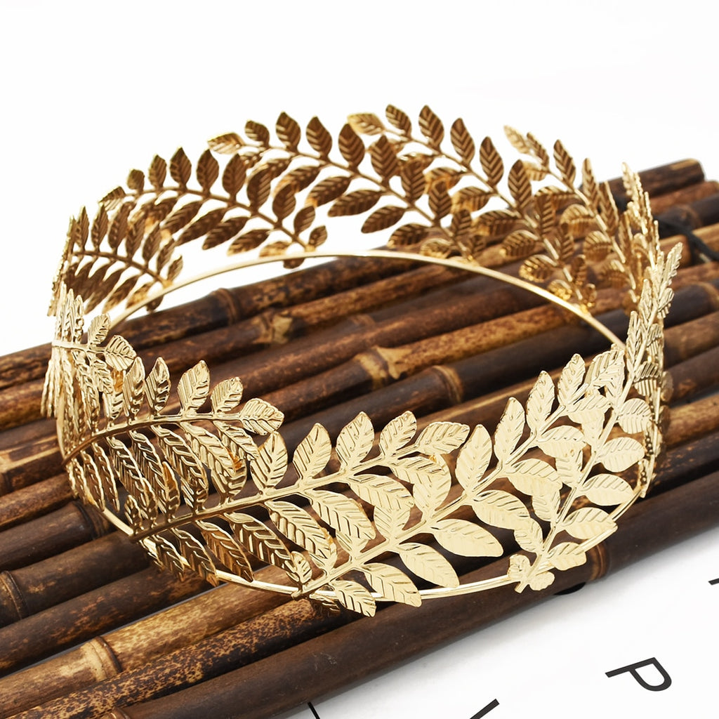 Roman Goddess - Golden High Laurel Crown