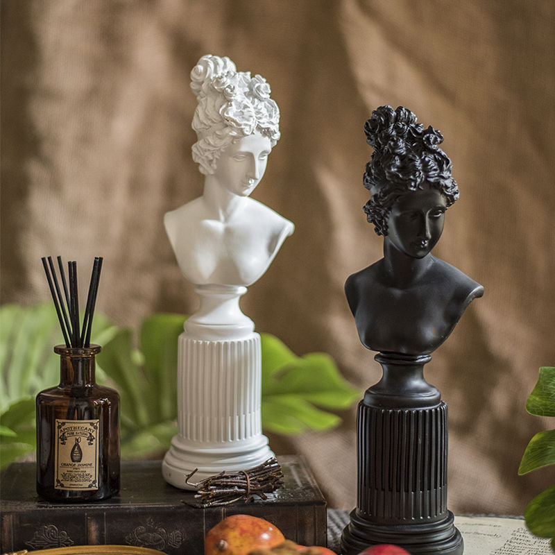 Aphrodite Pedestal Sculpture - Goldenrod