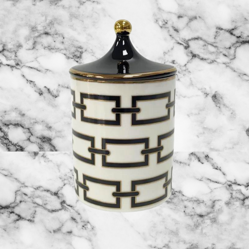Geo Links Vessel - Black & White