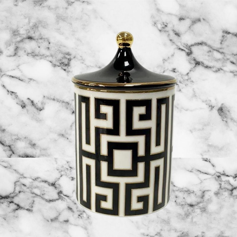 Geo Links Vessel - Black & White