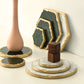 Marble & Gold Mood -  White Round - Medium