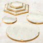 Marble & Gold Mood -  White Round - Medium