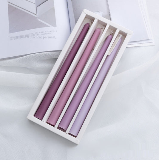 Ombre Taper Candles - Mauves 4pc