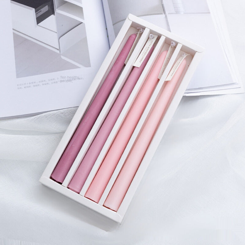 Ombre Taper Candles - Pinks 4pc