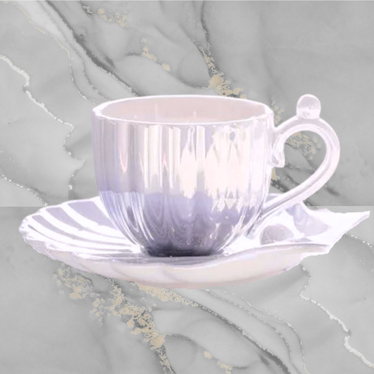 Pearl & Clam Shell Cup - Pearl Lilac