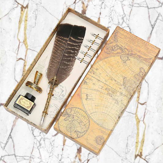 Quill Calligraphy Pen & Ink Set - Hawks Flight